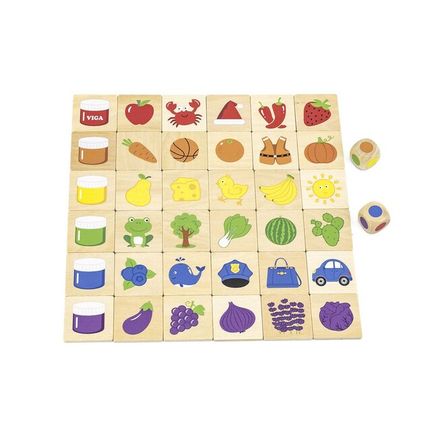 Drevené puzzle Farby Viga - Multicolor
