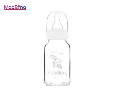Eco Viking Dojčenská fľaša sklenená 120ml úzka
