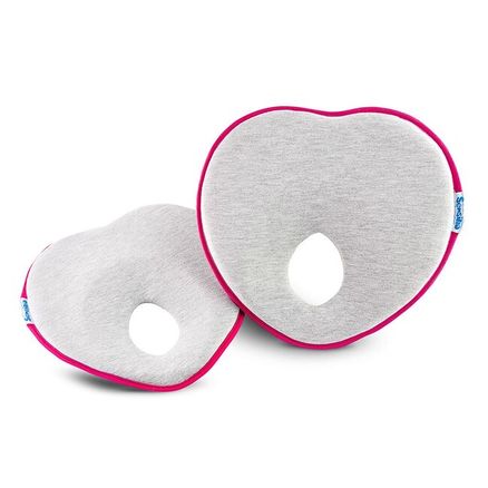 Ergonomický dojčenský vankúšik Sensillo podporujúce správne tvarovanie hlavy dieťaťa - Ružová