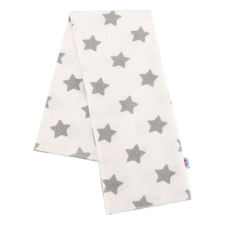 Flanelová plienka s potlačou New Baby biela STARS - Biela
