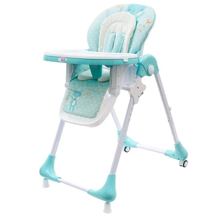Jedálenská stolička NEW BABY Minty Fox - ekokoža a vložka pre bábätká - Zelená