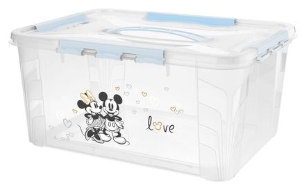 KEEEPER Domácí úložný box "Mickey & Minnie", Matná modrá XL
