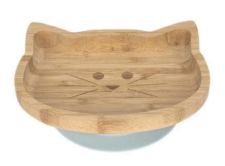 Lässig BABIES Platter Bamboo Wood Chums Cat detský tanierik