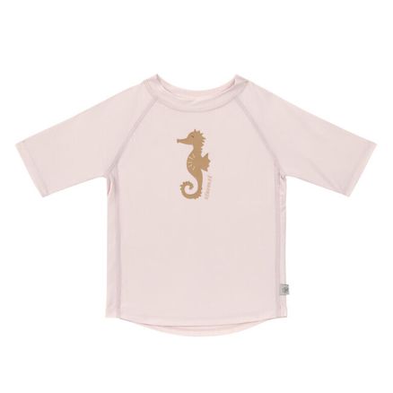 Lässig SPLASH Short Sleeve Rashguard seahorse light pink 07-12 mon. tričko