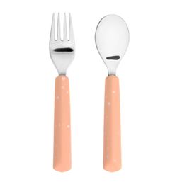 Lässig BABIES detský príbor Cutlery with Silicone Handle 2pcs apricot