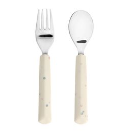 Lässig BABIES detský príbor Cutlery with Silicone Handle 2pcs nature
