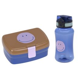 Lässig KIDS desiatový box a fľaša Lunch Set Little Gang Smile caramel/blue