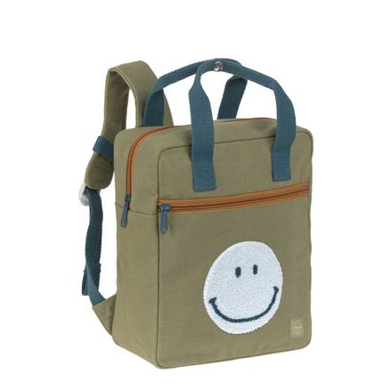 Lässig KIDS detský batôžtek Green Label Little One & Me Square Backpack Small Gots olive