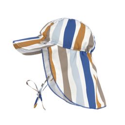 Lässig SPLASH klobúčik Sun Protection Flap Hat waves blue/nature 19-36 mon.