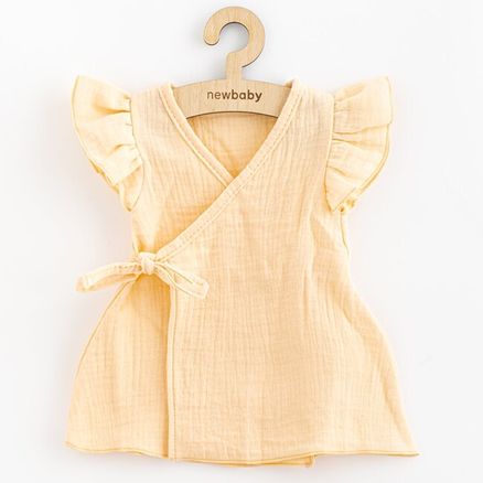 Letné dojčenské mušelínové šaty New Baby Leny peach - Podľa obrázku