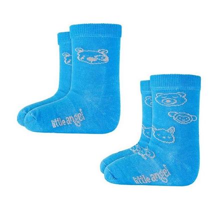 Little Angel Ponožky detské set obrázok Outlast® - modrá - modrá 25-29 | 17-19 cm