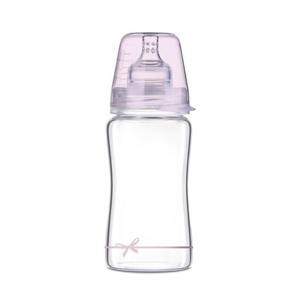 LOVI Diamond Glass fľaša 250 ml Baby Shower ružová