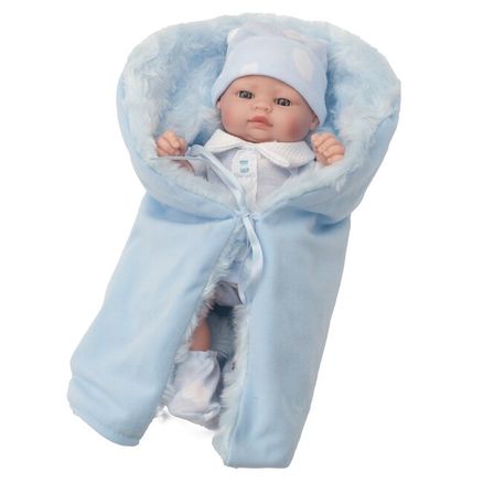 Luxusná detská bábika-bábätko chlapček Berbesa Alex 28cm - Modrá