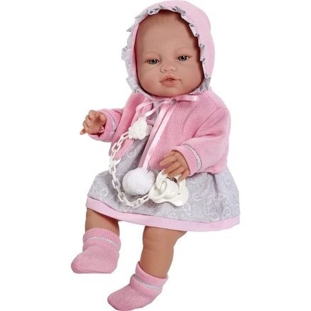 Luxusná detská bábika-bábätko Berbesa Amanda 43cm - Ružová