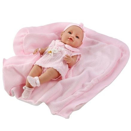 Luxusná detská bábika-bábätko Berbesa Ema 39cm - Ružová