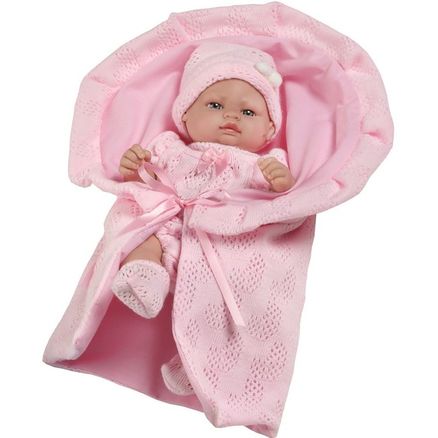 Luxusná detská bábika-bábätko Berbesa Valentina 28cm - Ružová