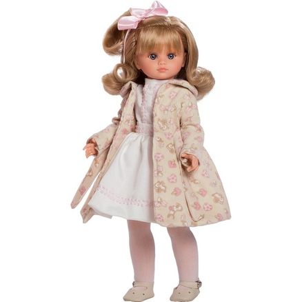 Luxusná detská bábika-dievčatko Berbesa Flora 42cm - Béžová