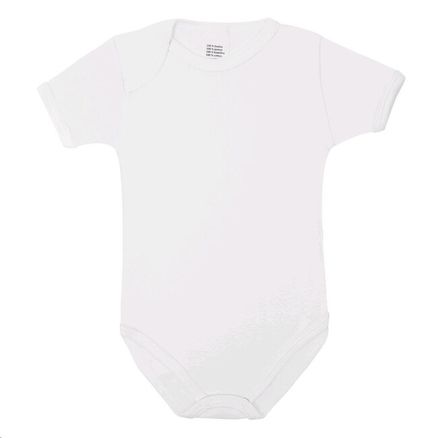 Luxusné bavlnené body krátky rukáv New Baby - biele - Biela