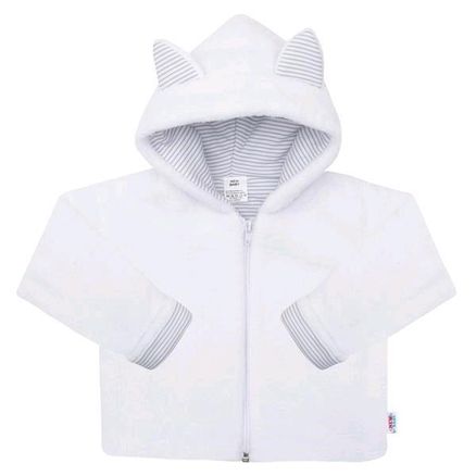 Luxusný detský zimný kabátik s kapucňou New Baby Snowy collection - Biela