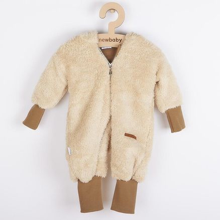 Luxusný detský zimný overal New Baby Teddy bear béžový - Béžová
