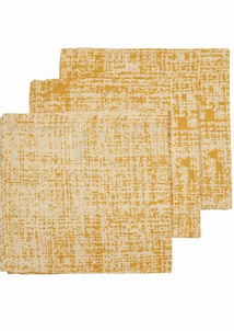 Meyco žínky 3-balenie Fine lines ochre/yellow 30 x 30 cm