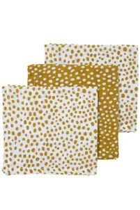 Meyco žínky 3-balenie puntík honey gold 30 x 30 cm