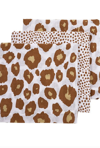 Meyco plienky 3-balenie Panter-Cheetah camel 70 x 70 cm