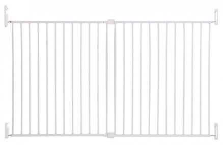 MIMORIADNA PONUKA DREAMBABY Zábrana bezpečnostná Broadway 2-panelová extra široká 76-134,5 cm biela