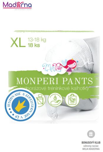 MonPeri Plienkové nohavičky XL 13-18kg, 18ks/bal