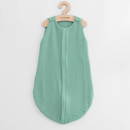 Mušelínový spací vak pre bábätká New Baby zelený - Zelená
