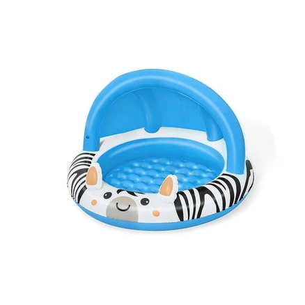 Nafukovací detský bazén so strieškou a nafukovacím dnom Bestway Zebra - Modrá