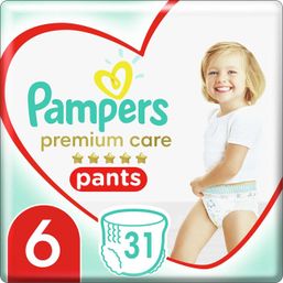 Nohavičky plienkové Premium Care Pants 6 EXTRA LARGE 16kg+ 31ks Pampers