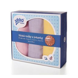Kikko Osušky z biobavlny XKKO Organic 90x100 Staré časy - Pastels For Girls