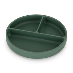 PETITE&MARS Tanierik silikónový deliaci okrúhly Take&Match Misty Green 6m+ + Darček vlhčené obrúsky SO PURE 56ks