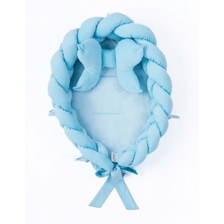 Pletené hniezdočko pre bábätko Velvet Belisima blue - Modrá