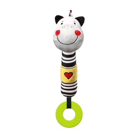 Plyšová pískacia hračka s hryzátkom Baby Ono zebra Zack - Podľa obrázku