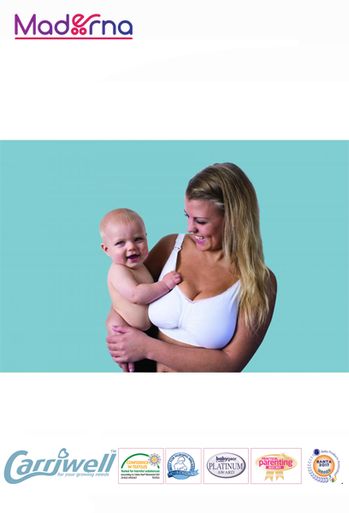 Podprsenka na dojčenie bezšvová Push up s gélovou kosticou - BIELA