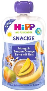 Príkrm ovocný Hippis BIO Sport hruška, pomaranč, mango, banán, ryža 120g Hipp