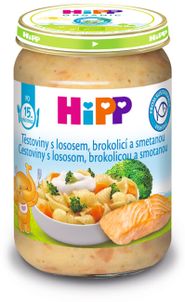 Príkrm zeleninovo-mäsový Cestoviny s lososom, brokolicou a smotanou 250g Hipp