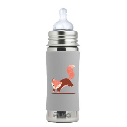 Pura nerezová dojčenská fľaša 325ml - Fox