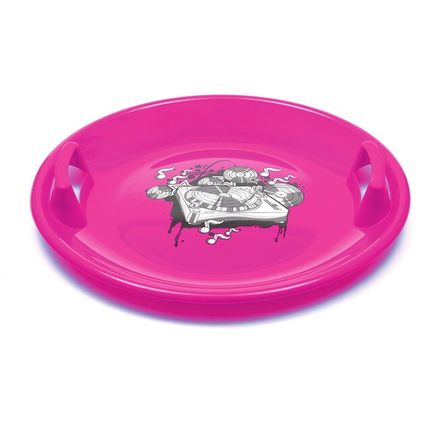 Sánkovací tanier Baby Mix 60 cm MUSIC ružový - Ružová