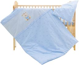 Detské obliečky 2 dielne - Scarlett macko - modré 100 x 135 cm