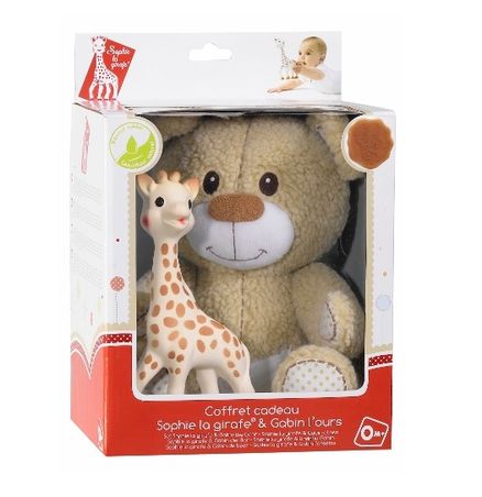 VULLI - Set plyšová hračka macko Gabin + žirafka