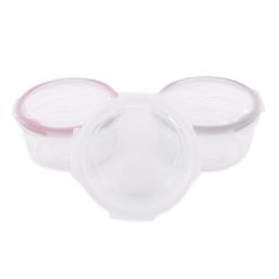 Bo Jungle Sklenené misky s viečkami B-Glass Bowls 280ml White/Grey/Pink