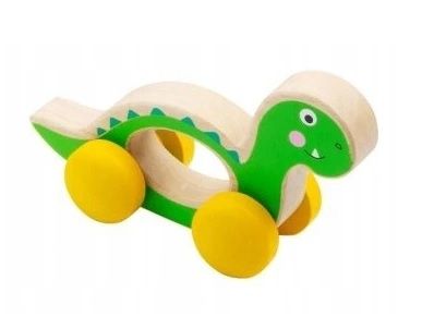 Small Foot Drevená hračka do ručičky Dinosaurus - zelený