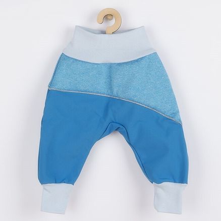 Softshellové dojčenské nohavice modré - Modrá