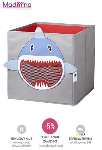 STORE IT - Box na hračky so sieťkou žralok