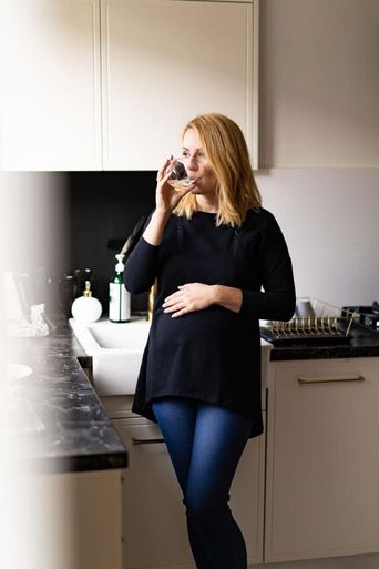 Tehotenská a dojčiaca tunika Mommy milk & love čierna - Čierna