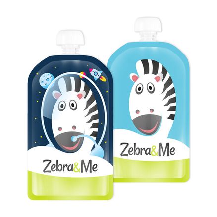 Zebra&Me kapsičky na opakované použitie 2ks kozmonaut + zebra