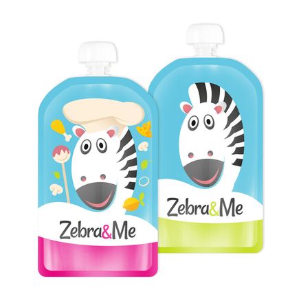 Zebra&Me kapsičky na opakované použitie 2ks kuchár + zebra